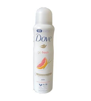 Dove Go Fresh Anti-Perspirant Deodorant Spray 150ml Grapefruit &amp; lemongrass Scent (1 Can)