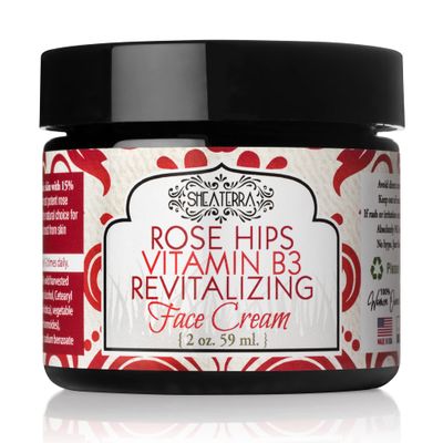 Shea Terra Organics Rose Hips Replenish Face Crme | Daily Moisturizer Spa Treatment | All Skin Types - 2 oz