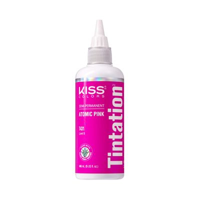 Kiss Tintation Semi-Permanent Hair Color Treatment 148 mL (5 US fl.oz) (Atomic Pink)