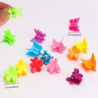 YISSION 200 Pcs Mini Hair Clips Flower Hair Clip Butterfly Hair Clips Small Claw Clips for Hair 90s Hair Accessories for Girls Women School Party Gifts Assorted Color