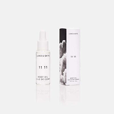 Lake &amp; Skye 11 11 Body Oil Mini, 0.33 fl oz (10 ml) - Hydrating with Vitamin E &amp; Sweet Almond Oil - Sheer &amp; Uplifting Scent