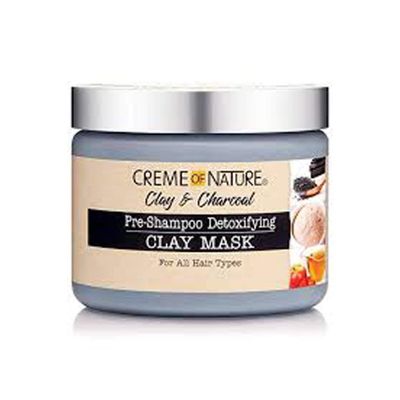 Creme of Nature Clay &amp; Charcoal Pre-Shampoo Detoxifying Clay Mask For All Hair Types, 11.5 Fl Oz (Pack of 1)