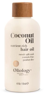 Oliology Coconut Hair Oil - Meds Split Ends, Controls Frizz, Hydrates &amp; Softens - Lightweight Formula Helps Repair Distressed Hair from Heat Styling &amp; Treatments | Made in USA &amp; Paraben Free (4oz)