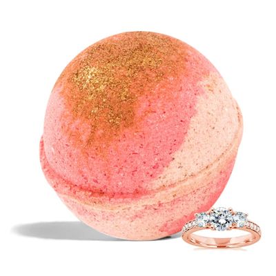 Ivy &amp; Bauble Handmade Aromatherapy Bath Bombs with Surprise Ring Inside for Women | Fruity Scent | Made in USA | No Paraben, No Preservatives, No Phosphate | Large 10 oz- Ring Size 8