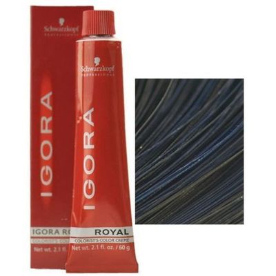 Schwarzkopf Professional Igora Royal Permanent Hair Color, 1-1, Blue Black, 60 Gram