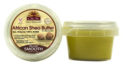 OKAY AFRICAN SHEA BUTTER YELLOW SMOOTH 1oz / 28gr.