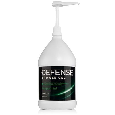 Defense Soap Peppermint Body Wash Shower Gel 1 Gallon (128 Fl Oz)