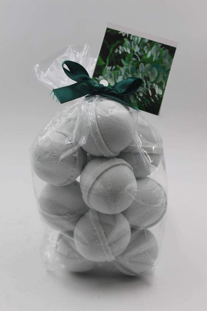 Spa Pure EUCALYPTUS &amp; SPEARMINT - 14 Bath Bomb Fizzies - 14 per bag - USA MADE, SHEA, MANGO AND COCOA BUTTER, Ultra Moisturizing - Great for Dry Skin