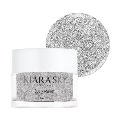 Kiara Sky Long Lasting Nail Dip Powder Silver Tones 1 oz, Sterling