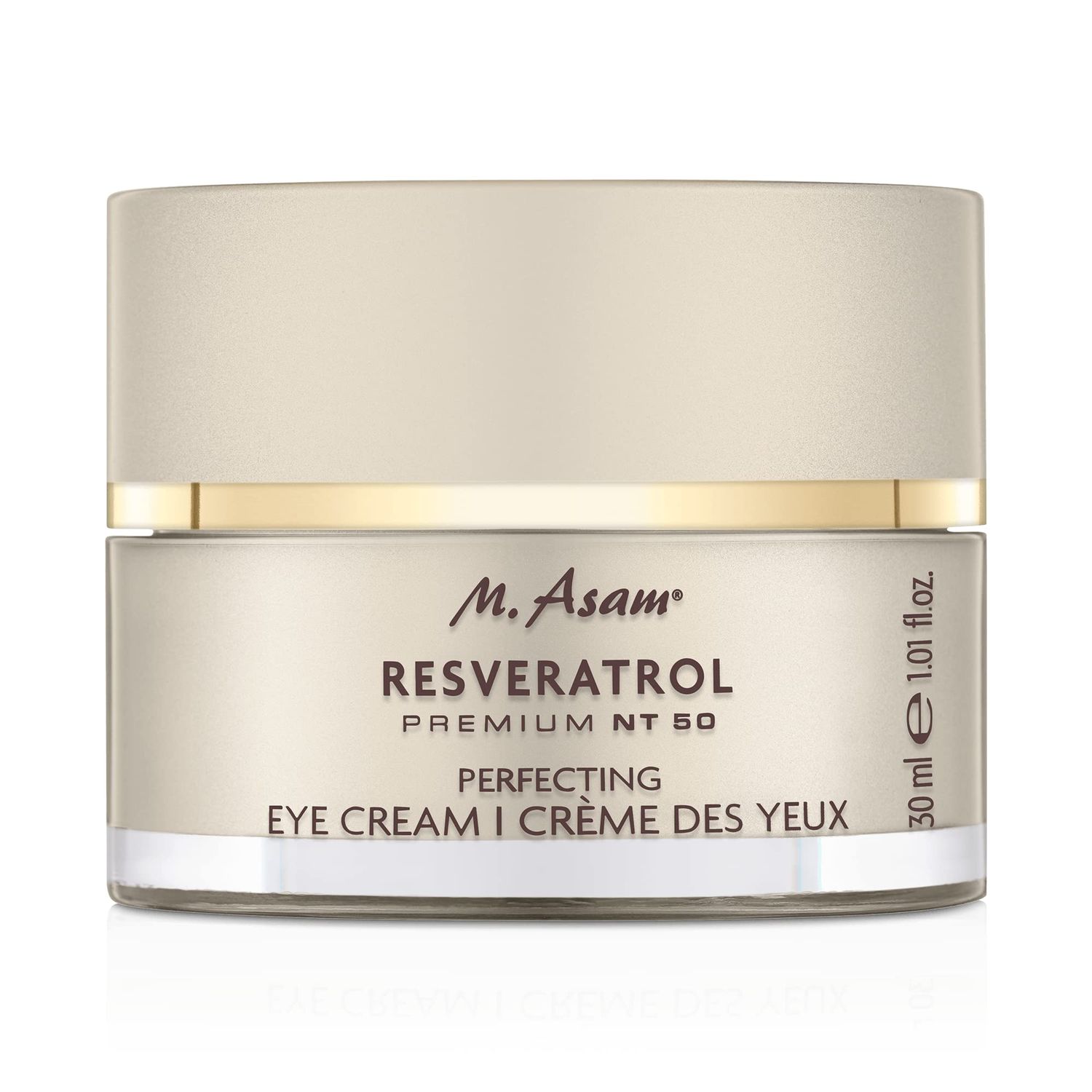 M. Asam Resveratrol Premium NT50 Perfecting Eye Cream - Anti-aging under eye cream with resveratrol &amp; hyaluronic acid to smooth wrinkles &amp; fine lines, vegan formula, 1.01 Fl Oz