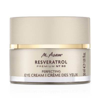M. Asam Resveratrol Premium NT50 Perfecting Eye Cream - Anti-aging under eye cream with resveratrol &amp; hyaluronic acid to smooth wrinkles &amp; fine lines, vegan formula, 1.01 Fl Oz