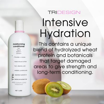 TRI Design Extra Moisturizing Hair Conditioner - Deep Conditioning Treatment for Dry, Damaged, and Colored Hair, Restores Hydration & Adds Volume for Curly & Frizzy Hair - 10.5 Fl Oz