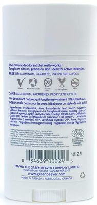 Green Beaver Lavender Deodorant Stick, 50 Grams