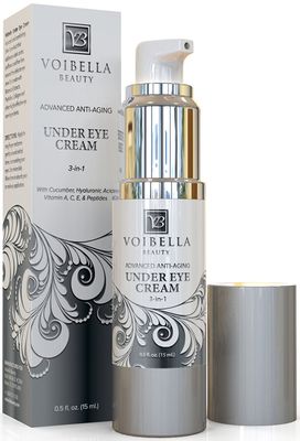Anti-Aging Under Eye Cream, 3-in-1 Treatment For Dark Circles, Puffy Eyes, Bags &amp; Wrinkles - Firming, Moisturizing &amp; Hydrating - Natural Cucumber, Collagen, Hyaluronic Acid, Retinol, Vitamin E