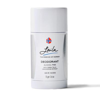 Geir Ness Laila Deodorant - With Green Tea And Lemongrass Extracts - Alcohol And Aluminum Free for Sensitive Skin - Long Lasting Fresh and Clean Scent