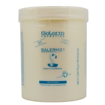 Salerm Cosmetics 21 LEAVE-IN Conditioner, B5 Provitamin Lipsomes &amp; Silk Protein (34.5 oz - large tub size)