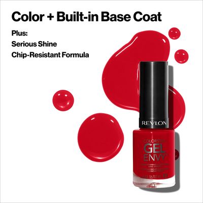 Revlon ColorStay Gel Envy Longwear Nail Polish, with Built-in Base Coat &amp; Glossy Shine Finish, in Plum/Berry, 460 Hold 'Em, 0.4 oz