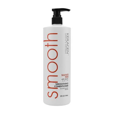 KERAGEN - Smoothing Conditioner with Keratin and Collagen for All Hair Types, Sulfate Free, 32 Oz - Moisturizes, Strengthens, Protects Color and Repair - Panthenol, Vitamins, and Jojoba Oil