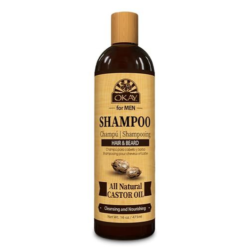 OKAY Black Jamaican Castor Oil Shampoo - Jamaican Castor Shampoo for Hair Growth, Natural Moisturizing Shampoo to Strengthen &amp; Restore Damaged Hair for Women and Men - 16 Oz