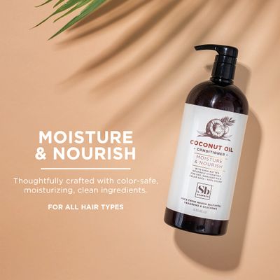 Soapbox Coconut Oil Conditioner, Sulfate &amp; Paraben Free, Silicone Free, Color Safe, and Vegan Hair Conditioner (33.8 Ounces)