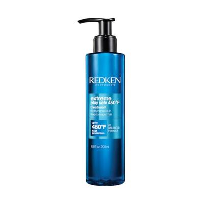 Redken Extreme Play Safe Heat Protectant Spray &amp; Leave In Conditioner| For All Hair Types | Helps Reduce The Appearance of Split Ends | With Tourmaline | 6.8 Fl Oz