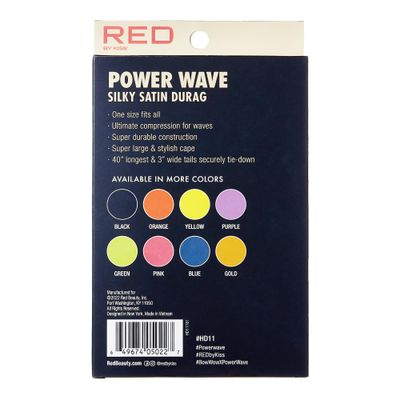 Kiss Red Durag Power Wave Silky Satin Black