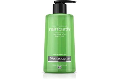 Neutrogena Rainbath Renewing Shower And Bath Gel, Moisturizing Body Wash and Shaving Gel with Clean Rinsing Lather, Pear &amp; Green Tea Scent, 16 fl. oz