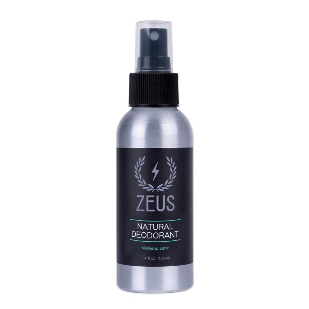 ZEUS Natural Deodorant Body Spray, Aluminum Free for All Skin Types, Vegan Friendly, MADE IN USA (Verbena Lime)