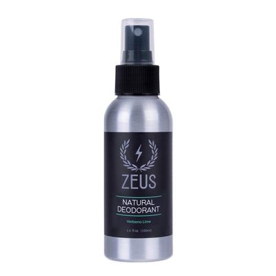 ZEUS Natural Deodorant Body Spray, Aluminum Free for All Skin Types, Vegan Friendly, MADE IN USA (Verbena Lime)