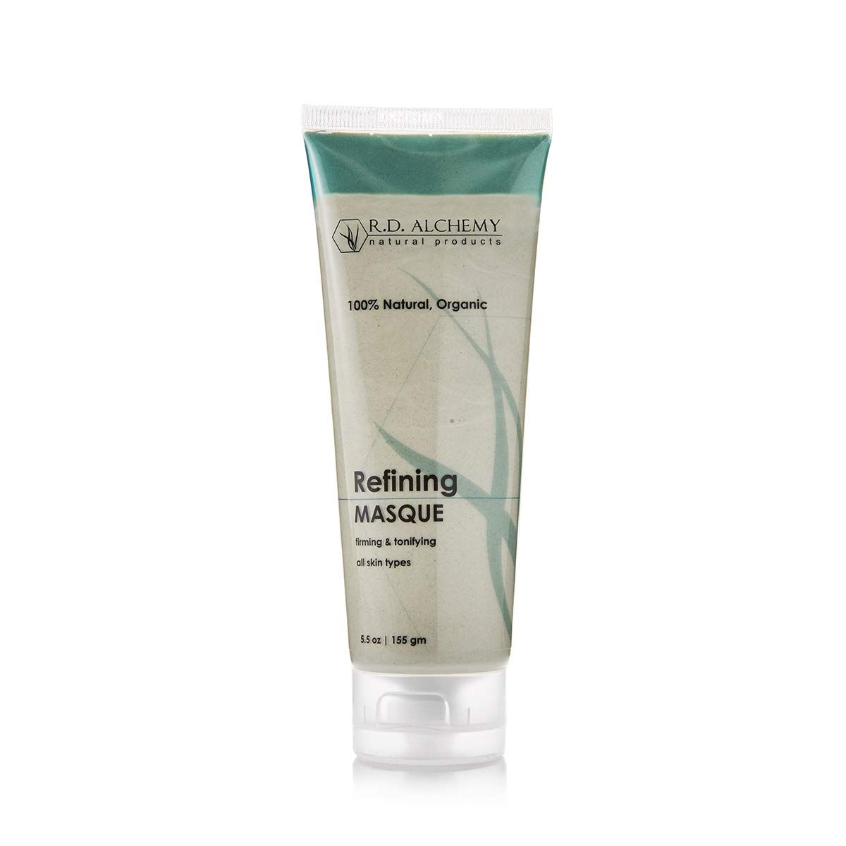 RD Alchemy - 100% Natural &amp; Organic Refining Firming Mask - Purifying, Oil Absorbing Clay Mask for Clear, Refined Skin and Pores. Visibly Firms and Uplifts Face while Reducing Redness
