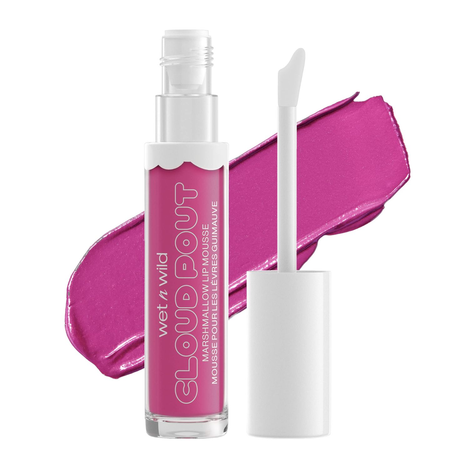 wet n wild Liquid Lipstick Cloud Pout Marshmallow, Hot Pink Candy Wasted | Matte Lip Cream Mousse | Argan Oil | Vitamin E