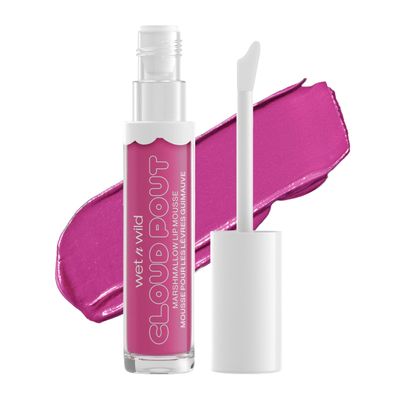wet n wild Liquid Lipstick Cloud Pout Marshmallow, Hot Pink Candy Wasted | Matte Lip Cream Mousse | Argan Oil | Vitamin E