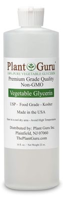 Plant Guru Vegetable Glycerine/Glycerin 16 oz. USP Food Grade Kosher - Great For Skin, Hair, Face, Body, Crafts And DIY Soap Making.
