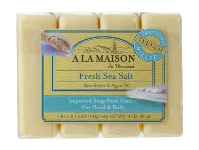 A LA MAISON - Triple French Milled Natural Moisturizing Hand Soap Bar (1 Bar of Soap, 8.8 oz) (Fresh Sea Salt - 3 x 8.8 oz Bar)