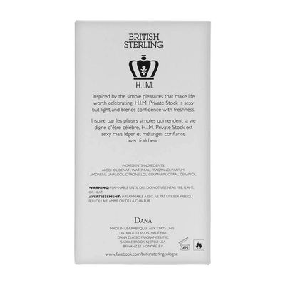 British Sterling Him Private Stock By Dana 3.8 oz Eau De Toilette Spray for Men