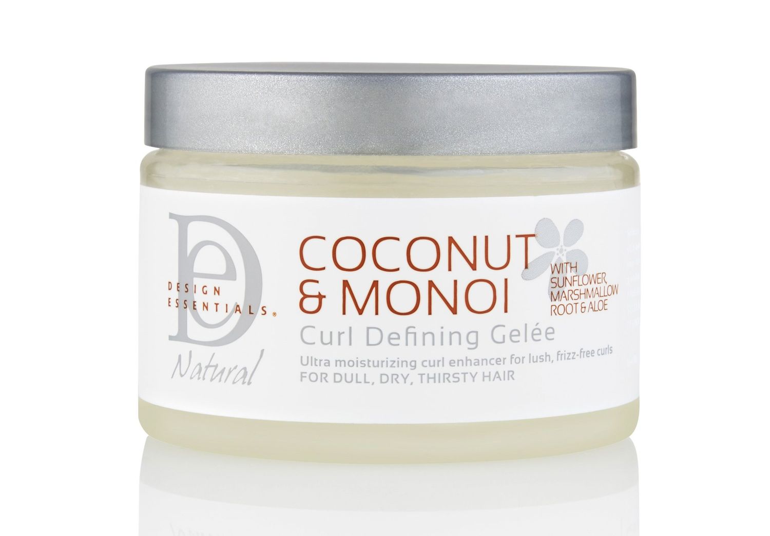 Design Essentials Natural Coconut &amp; Monoi Curl Defining Gelee, with Sunflower, Marshmallow Root &amp; Aloe, 12 Ounce