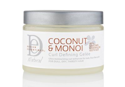 Design Essentials Natural Coconut &amp; Monoi Curl Defining Gelee, with Sunflower, Marshmallow Root &amp; Aloe, 12 Ounce