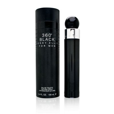 Perry Ellis 360 Black for Men, 3.4 fl oz EDT, 101.3217.77