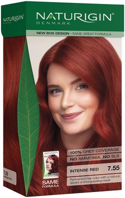 Naturigin Permanent Hair Color, 7.55 Red Hair Dye, Ammonia and Paraben Free, up to 100% Gray Hair Coverage, Long Lasting, Vegan, Cruelty Free