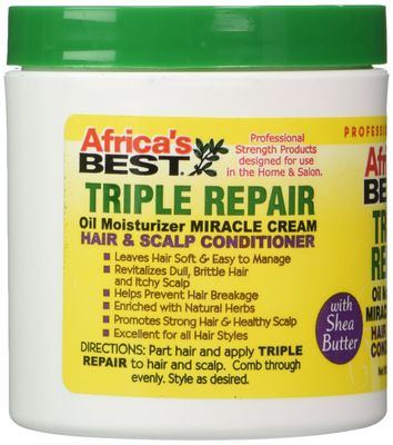 Africa's Best Triple Repair Oil Moisturizer Hair and Scalp Conditioner, 6 Ounce (Packaging May Vary)