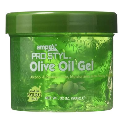 AmPro Pro Styl Protein Styling Gel - Moisturizes and Defines Strands - Helps Protect and Hydrate, Tames and Adds Shine without Weighing Down Tresses - Alcohol and Paraben Free - Olive - 32 oz