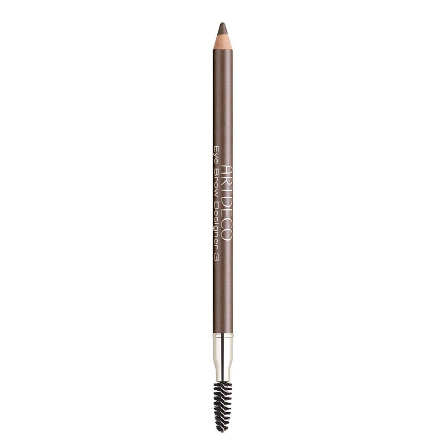 ARTDECO Eyebrow Designer - Medium Dark - Refines Eyebrows &amp; Fills in Gaps - Integrated Brush for Optimal Blending - Dual-Sided - Pencil can be Sharpened - Eyebrow Pencil - Eye Makeup - Vegan - 0.03 Oz