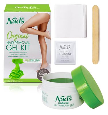 Nad&#39;s Wax Kit Gel, Wax Hair Removal For Women, Body+Face Wax, 6 Ounce