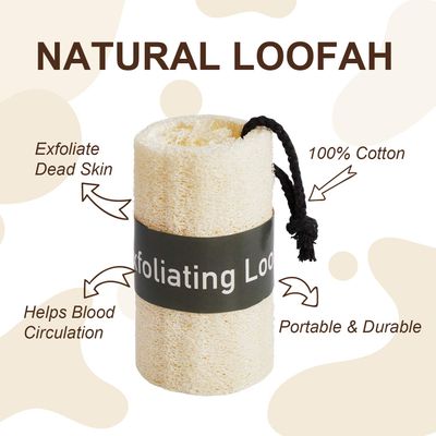 Hankk Premium Bath Loofahs Natural Sponge, Exfoliating Skin Loofah Back Body Scrubbers, Egyptian Shower Exfoliator Loofah Sponge, Home Dish Washer.