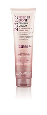 Giovanni Frizz Be Gone Taming Cream - Natural Hair Smoothing Formula with Shea Butter &amp; Sweet Almond Oil, Macadamia, Color Safe, Vegan, 2chic - 5.1 oz. (Pack of 1)