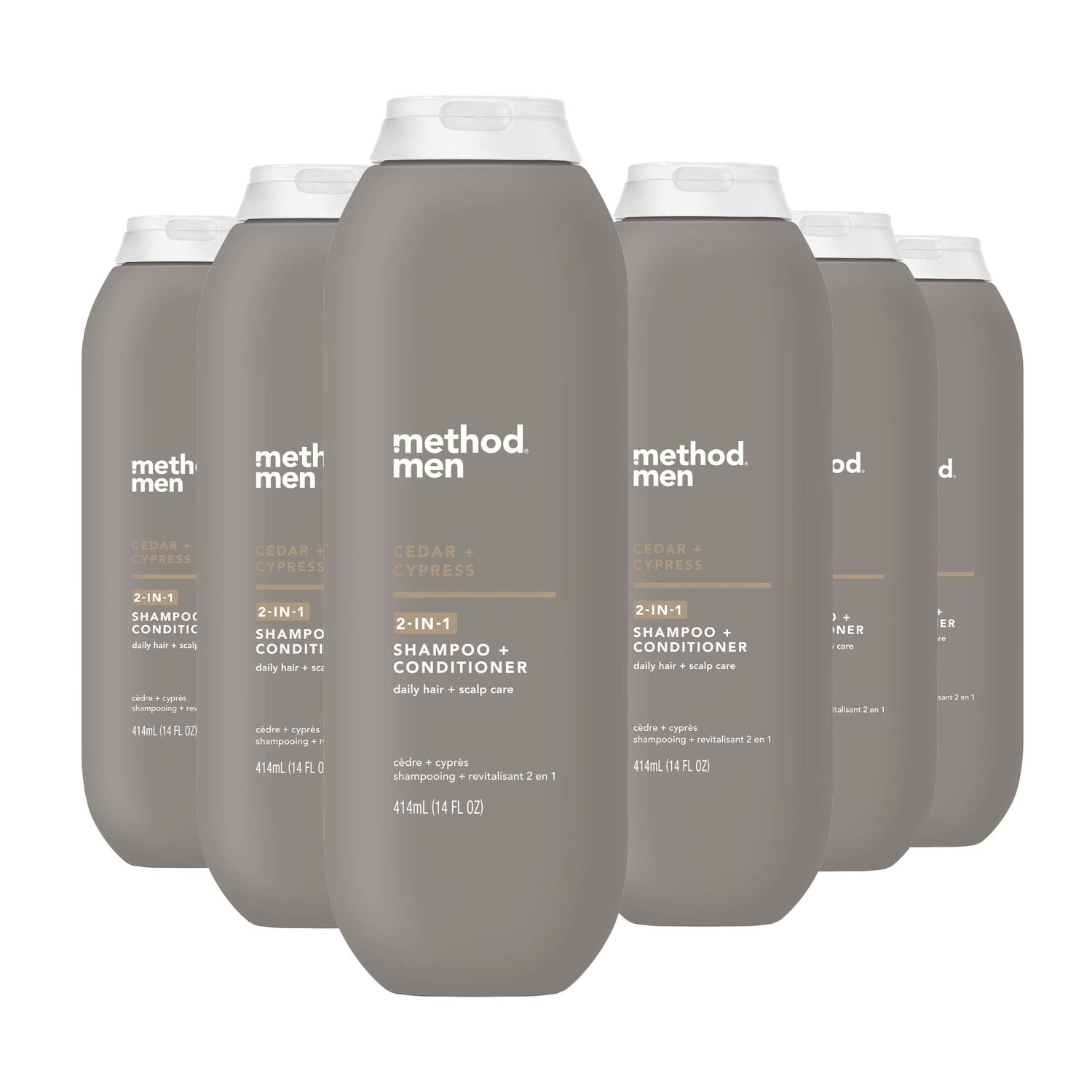 Method Men 2-in-1 Shampoo + Conditioner; Cedar + Cypress; Pack Of 6; Cedar &amp; Cypress; 6 Count
