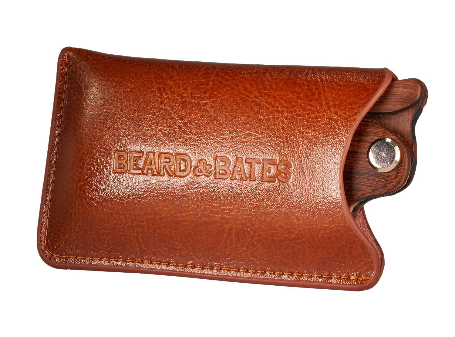 Beard &amp; Bates Genuine Leather Pouch - For The Sandalwood Switchblade | Protective Accessory Case for Wooden Comb (POUCH ONLY!!)