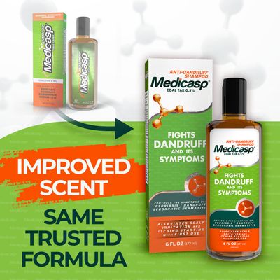 Medicasp Coal Tar Gel Dandruff Shampoo to Treat Seborrheic Dermatitis Psoriasis 3 Pack 6 oz