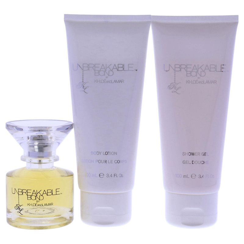 Khloe &amp; Lamar Unbreakable Bond Women 1oz EDT Spray, 3.4oz Shower Gel, 3.4oz Body Lotion 3 Pc Gift Set, (I0107432)