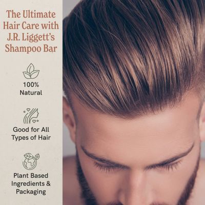 JRLIGGETT'S All-Natural Shampoo Bar, Original Formula - Supports Strong and Healthy Hair - Nourish Follicles with Antioxidants and Vitamins - Detergent and Sulfate-Free, Set of 3, 3.5 Ounce Bars